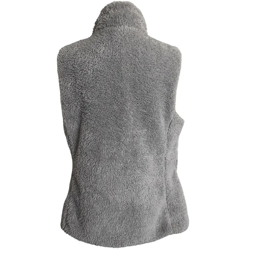 Patagonia Gray Fleece Vest Size Medium Zip Up  Cabincore  GORPCORE Scandigirl - Picture 4 of 10